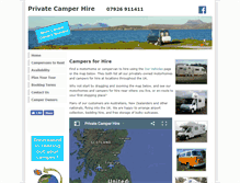 Tablet Screenshot of privatecamperhire.com